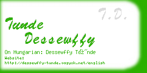 tunde dessewffy business card